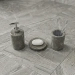 ست سطل و برس 5 تیکه سنگی طوسی - Image 6