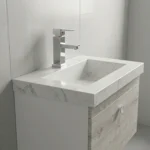 روشویی سرامیکی طوسی روشن - Image 2