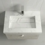 روشویی سرامیکی طوسی روشن - Image 3